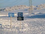 Start of the cross-country trails at the parking lot