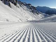 Excellent slope grooming in the Pejo ski area