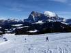 Slope offering Rosengarten Group (Catinaccio) – Slope offering Alpe di Siusi (Seiser Alm)