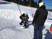 Dedicated staff at the lift