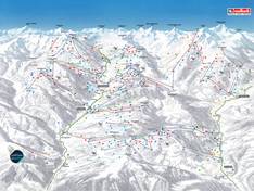 Trail map Saalbach Hinterglemm Leogang Fieberbrunn (Skicircus)