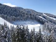 Storage pond in the Alpe Cermis ski area