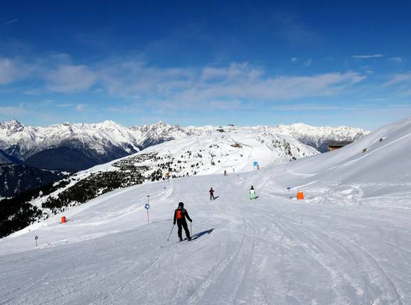 View over the Hochzeiger ski area