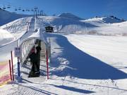 Large practice area at the mountain station of the Spieljochbahn