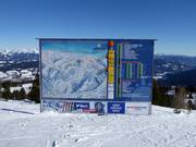 Slope map with current opening status of slopes, lifts, and adventure points
