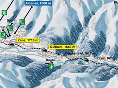 Trail map Bügls – S-chanf