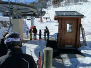 Children are assisted when boarding