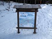 Slope map in the Ravna Planina ski resort