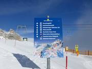Signage on the glacier