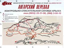 Trail map Angarskyy Pass