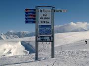 Signage in the ski area