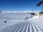 Very well-groomed slopes