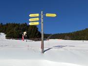Slope signage in the Les Angles ski area