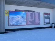 Information board at the service station
