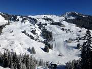 View over the Damüls ski area