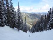Extremely difficult couloir on the backside