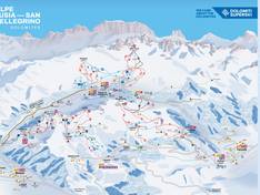 Trail map Alpe Lusia – Moena/Bellamonte