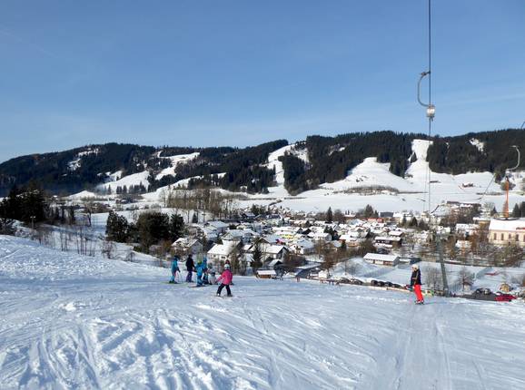 View from the ski slope over Weitnau