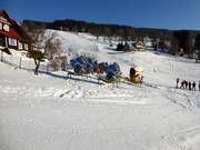 Snow cannons in the Velká Úpa ski resort