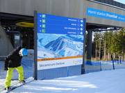 Slope signage at the mountain station