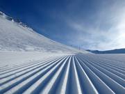Perfect slope grooming in the Mt. Hutt ski area