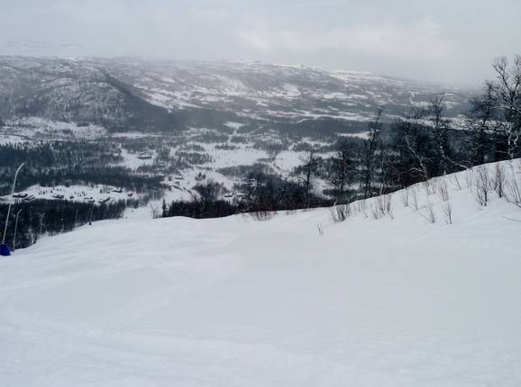 View from Raudalen Alpinsenteret in the direction of Beitostølen 