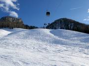 Open ski area at the Jennerbahn