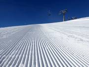 Perfectly groomed slopes in the Vent ski area