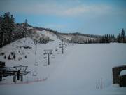 View of the slope in the Naspa Ski Garden ski resort