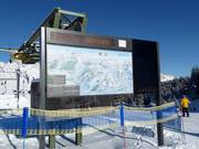 Slope map with current operating information in the ski area