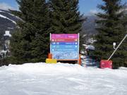 Slope signage in the Spindlermühle ski area