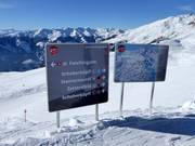 Slope signage at Zettersfeld