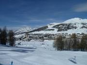 Sestriere from the slopes of Monte Sises