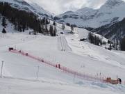 Practice area with two conveyor belts at the Crest mountain station (Champoluc)