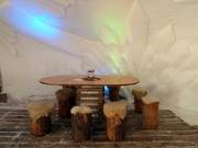 You can also end your ski day in the Schneedorf igloo.