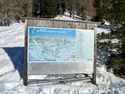 Slope map in the ski area