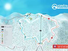 Trail map Igrišta – Vlasenica