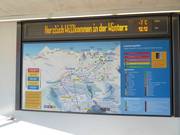 Detailed information board at the Blatten valley station