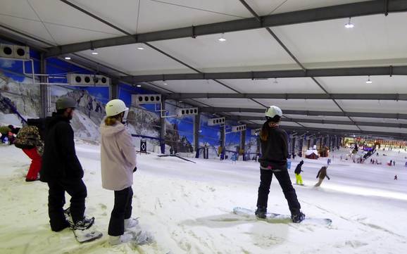 Indoor ski slope on the North Island