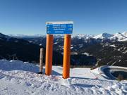 Signage in the ski area