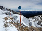 Slope signage at Parnassos Ski Center