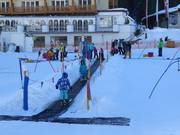 Children's area of the ski school at the valley station