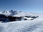 View over the Hoch-Ybrig ski area from Laucherenstöckli