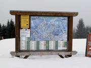 Slope information in the Megève ski area