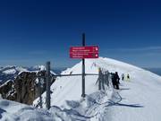 Slope signage in the Stoos ski area