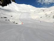 Easy and wide slopes characterize the ski area