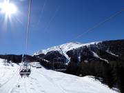 With the Moosalp-Express to the upper part of the ski resort