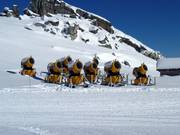 The snow cannons are waiting for their next use