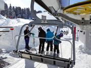 Staff is present at the chairlifts