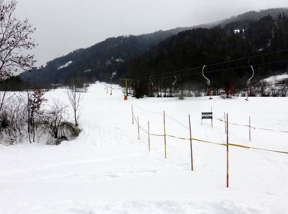 View of the ski slope in Leisach
